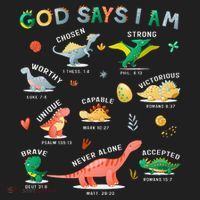 God Says I Am Dinosaur Hat thumb 2
