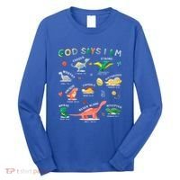God Says I Am Dinosaur Long Sleeve Shirt thumb 0