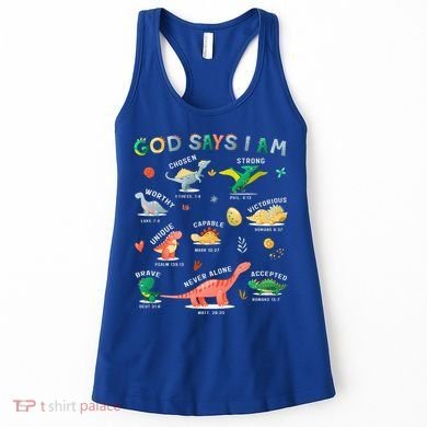 God Says I Am Dinosaur Women's Tank Top