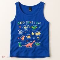 God Says I Am Dinosaur Tank Top thumb 2