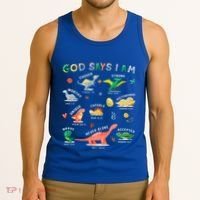 God Says I Am Dinosaur Tank Top thumb 3