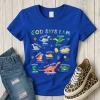 God Says I Am Dinosaur Women's T-Shirt thumb 3