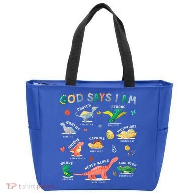 God Says I Am Dinosaur Tote Bag