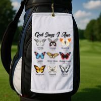 God Says I Am Butterfly Christian Jesus Lover Religious Golf Towel thumb 2