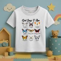 God Says I Am Butterfly Christian Jesus Lover Religious Toddler T-Shirt thumb 3