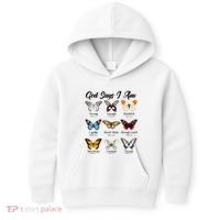 God Says I Am Butterfly Christian Jesus Lover Religious Kids Hoodie thumb 0
