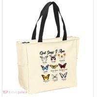 God Says I Am Butterfly Christian Jesus Lover Religious Tote Bag thumb 2