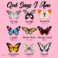 God Says I Am Butterfly Christian Jesus Lover Religious Coaster thumb 2