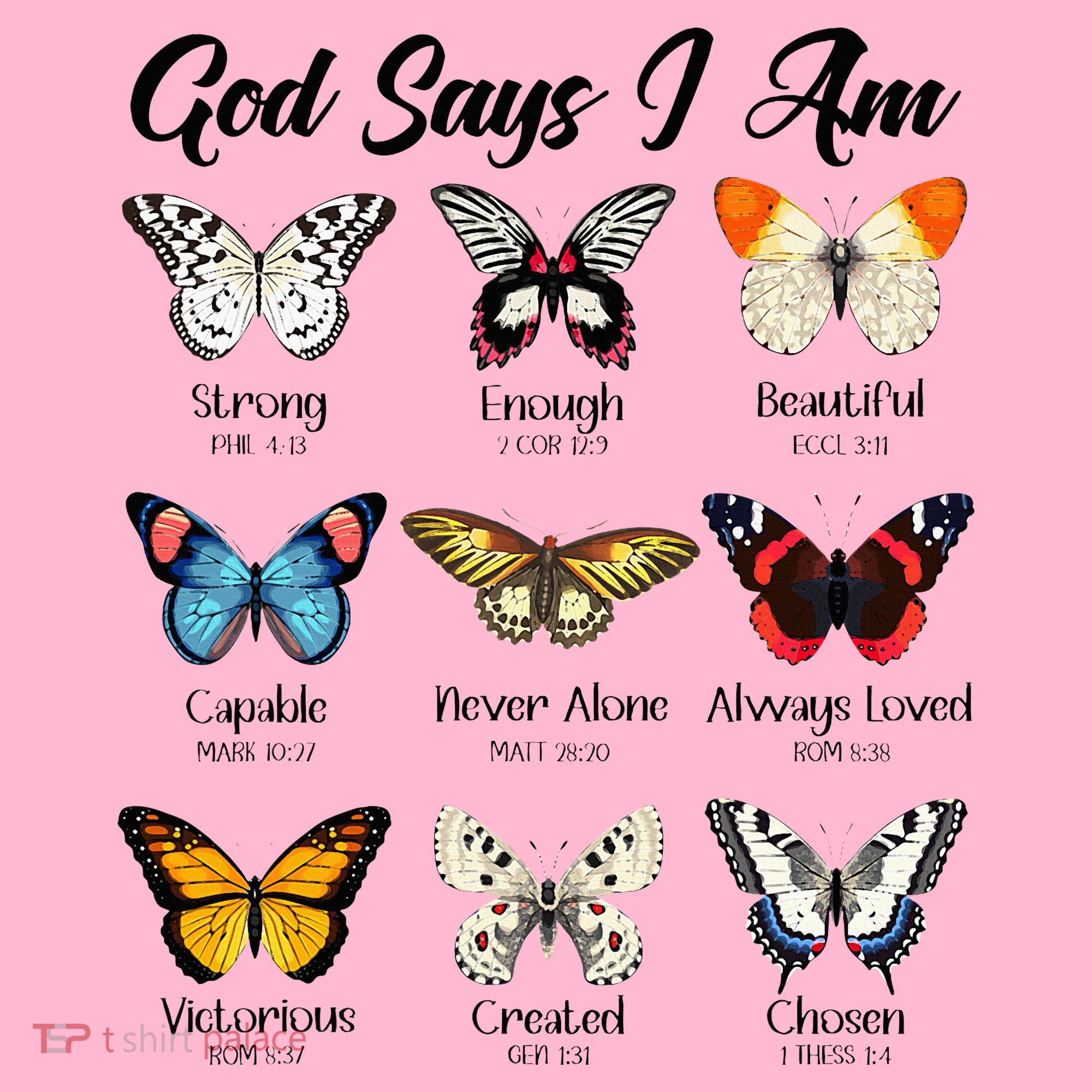 God Says I Am Butterfly Christian Jesus Lover Religious Coaster