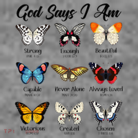 God Says I Am Butterfly Christian Jesus Lover Religious Toddler Hoodie thumb 2