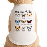 God Says I Am Butterfly Christian Jesus Lover Religious Doggie Tank thumb 0