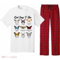 God Says I Am Butterfly Christian Jesus Lover Religious Pajama Set thumb 0