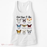 God Says I Am Butterfly Christian Jesus Lover Religious Women's Tank Top thumb 0