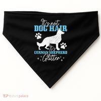 Ger Shepherd It's Not Dog Hair Ger Shepherd Glitter Gift USA-Made Doggie Bandana thumb 0