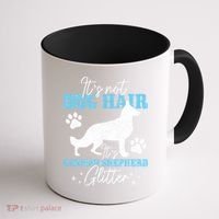 Ger Shepherd It's Not Dog Hair Ger Shepherd Glitter Gift Coffee Mug thumb 1