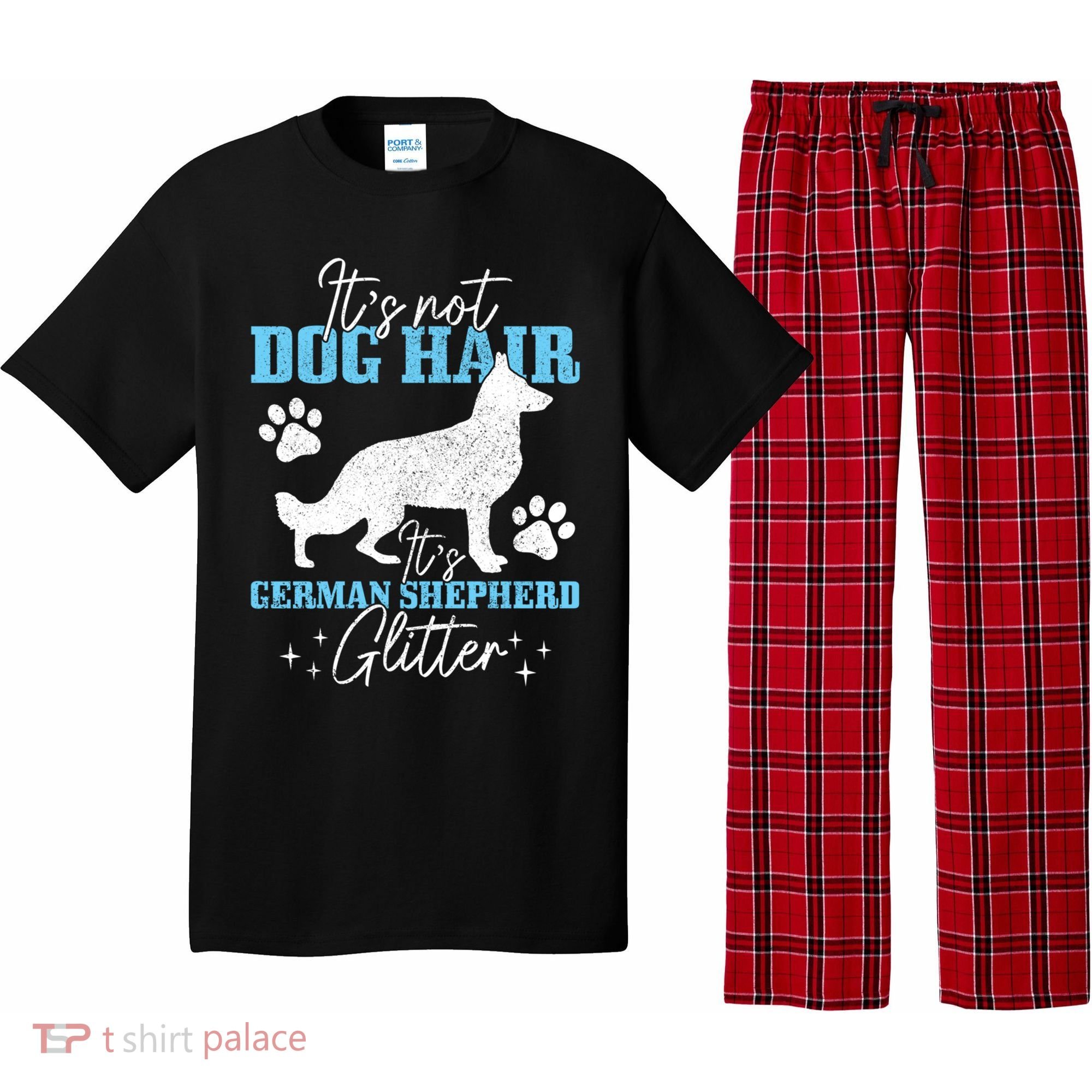 Ger Shepherd It's Not Dog Hair Ger Shepherd Glitter Gift Pajama Set
