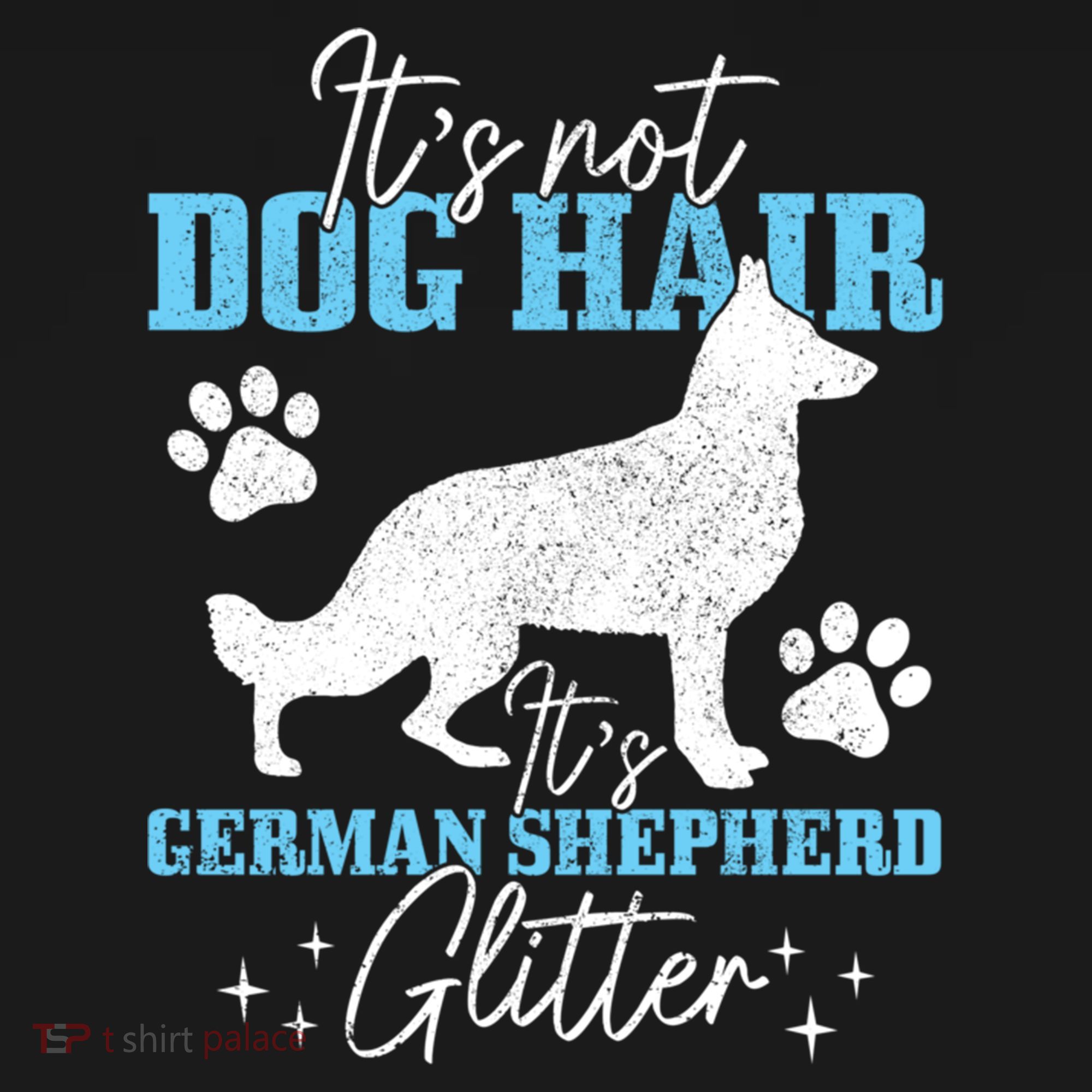 Ger Shepherd It's Not Dog Hair Ger Shepherd Glitter Gift Ornament