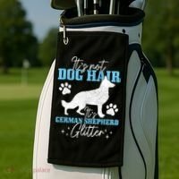 Ger Shepherd It's Not Dog Hair Ger Shepherd Glitter Gift Golf Towel thumb 2