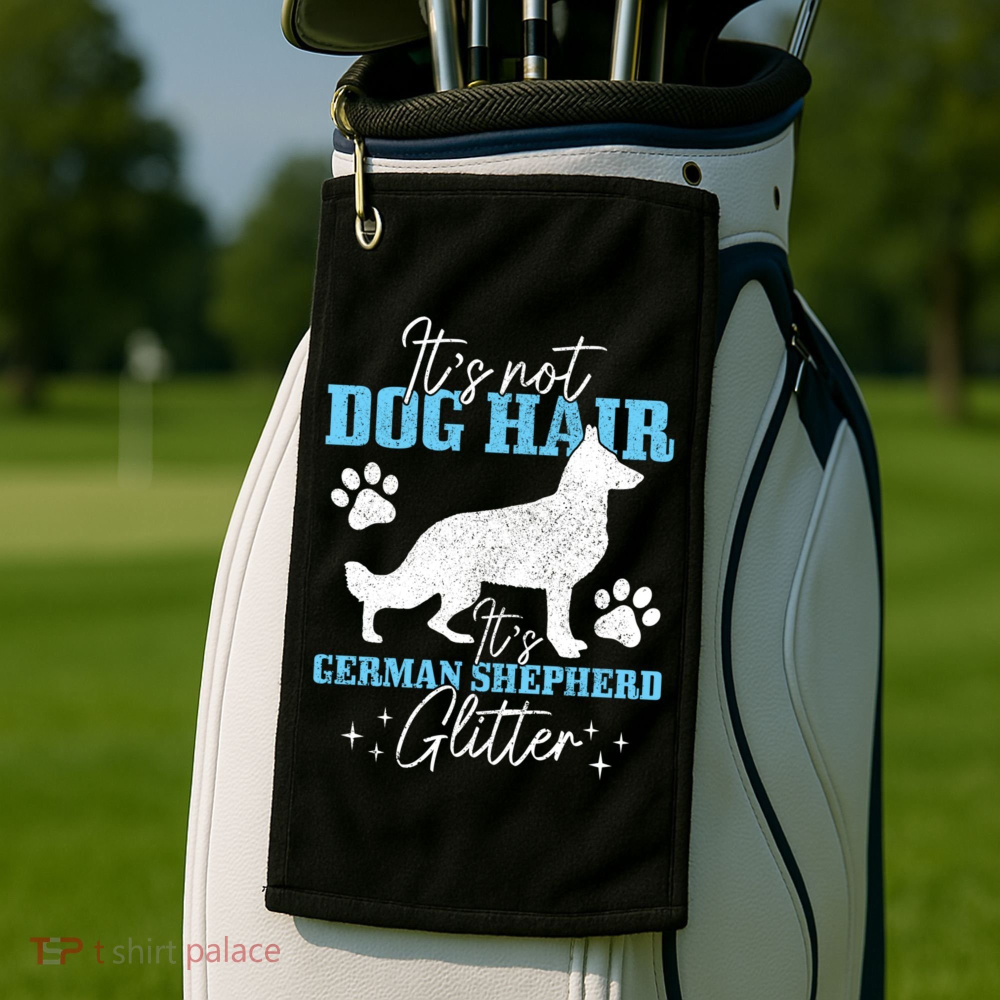 Ger Shepherd It's Not Dog Hair Ger Shepherd Glitter Gift Golf Towel