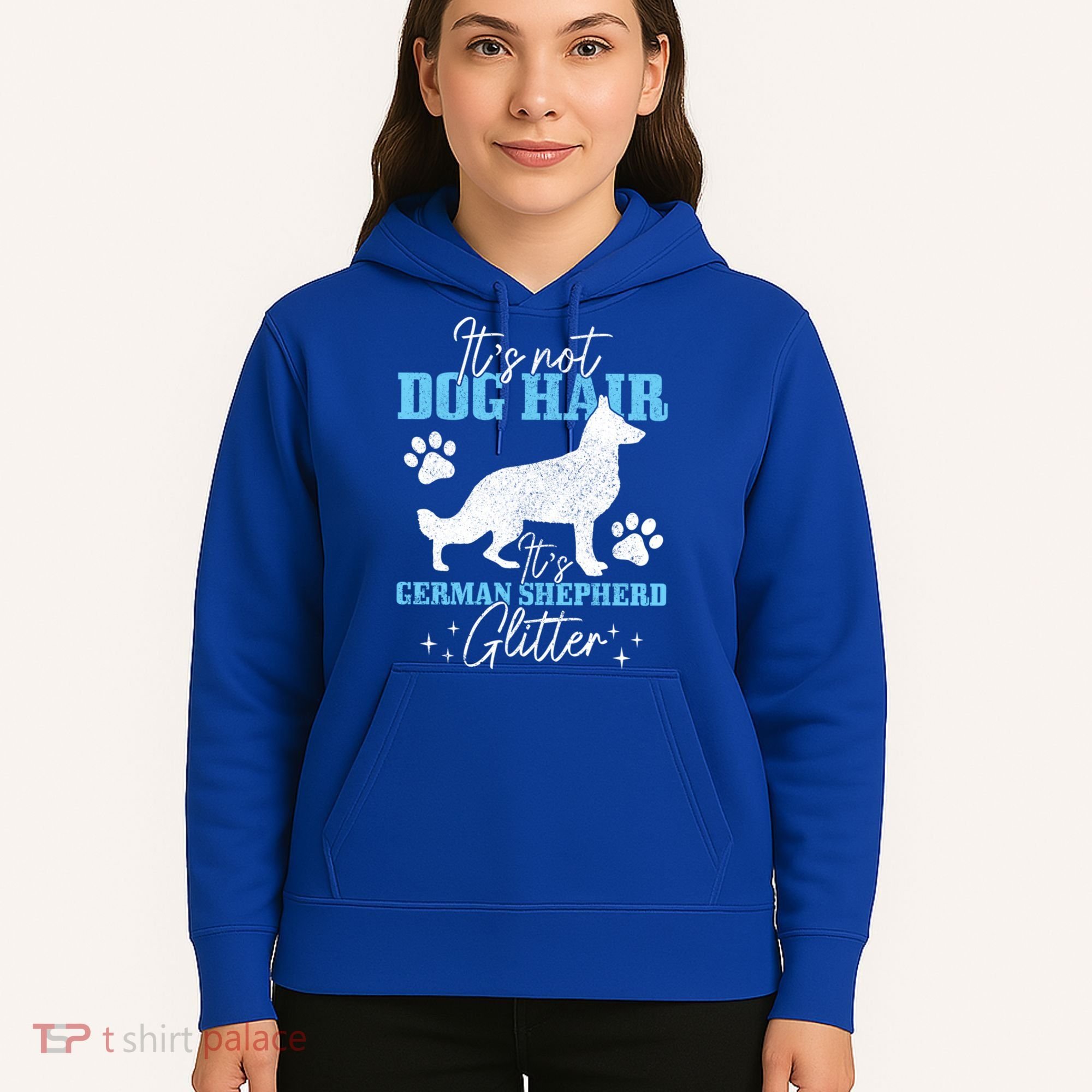 Ger Shepherd It's Not Dog Hair Ger Shepherd Glitter Gift Hoodie