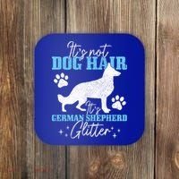Ger Shepherd It's Not Dog Hair Ger Shepherd Glitter Gift Coaster thumb 0