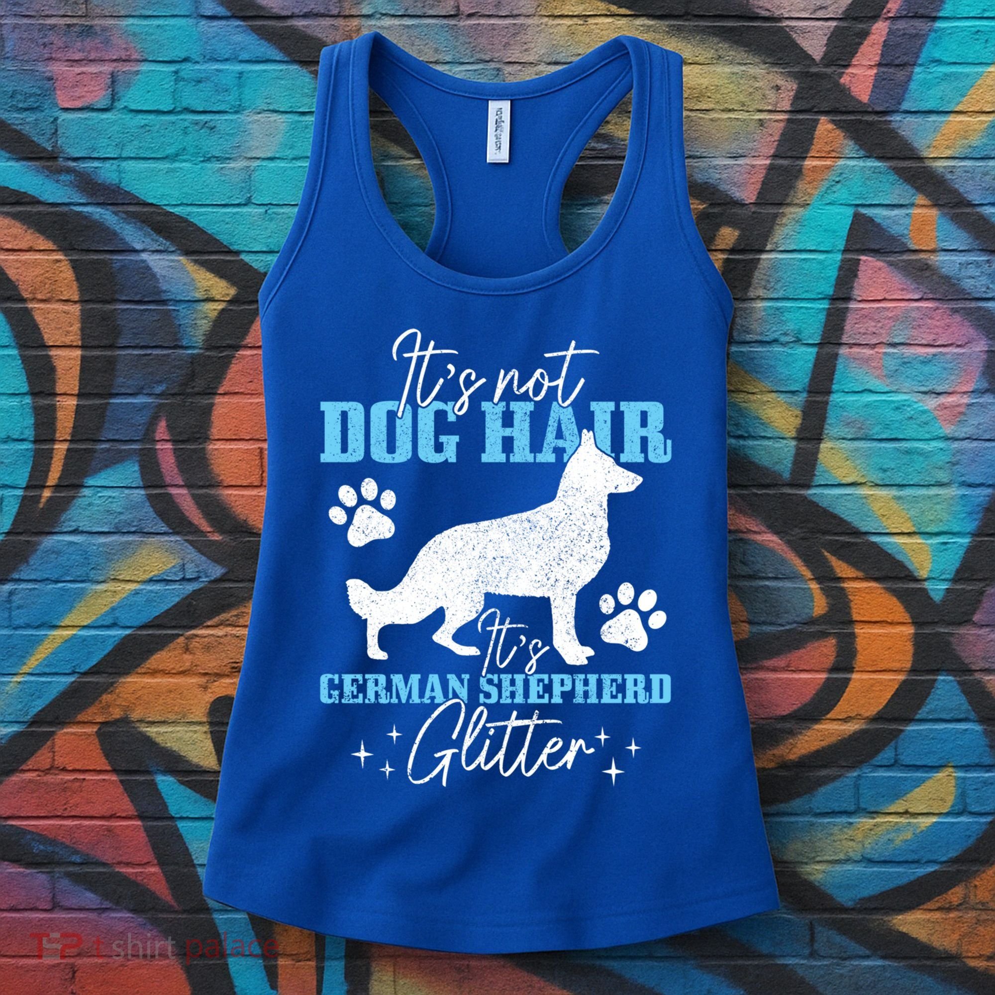Ger Shepherd It's Not Dog Hair Ger Shepherd Glitter Gift Women's Tank Top