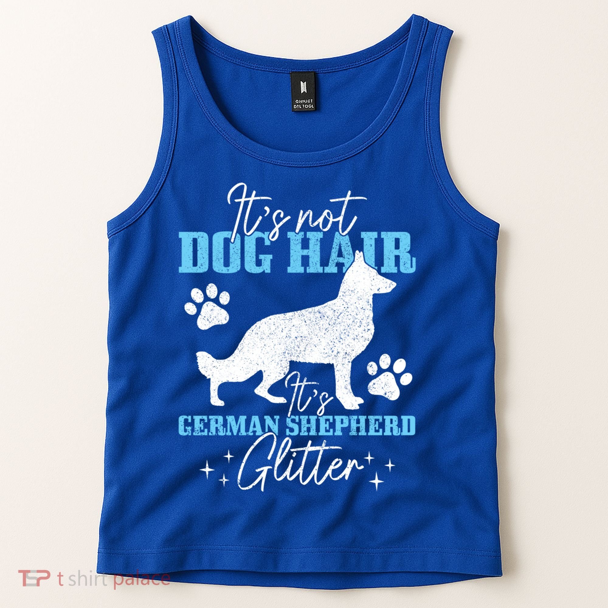Ger Shepherd It's Not Dog Hair Ger Shepherd Glitter Gift Tank Top