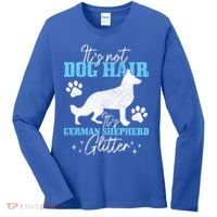 Ger Shepherd It's Not Dog Hair Ger Shepherd Glitter Gift Women's Long Sleeve Shirt thumb 0