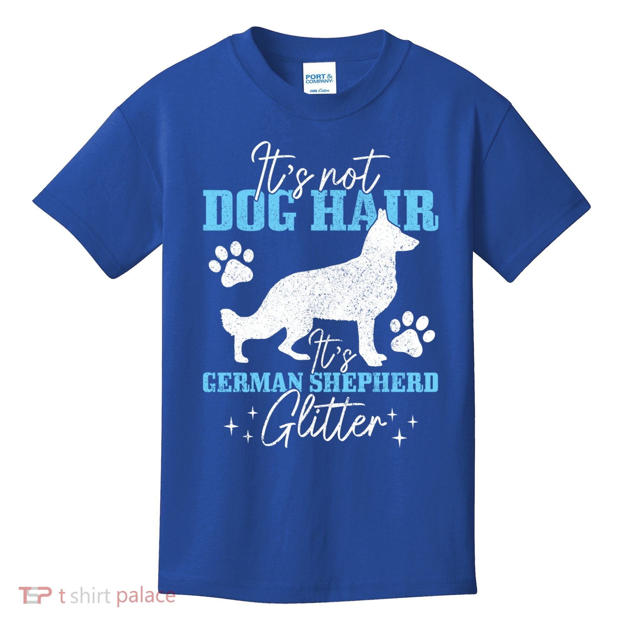Ger Shepherd It's Not Dog Hair Ger Shepherd Glitter Gift Kids T-Shirt