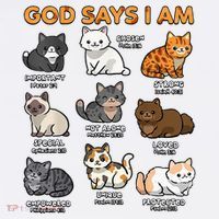 God Says I Am Cat Cute Cats Lover Bible Verse Christian Women's Hoodie thumb 2