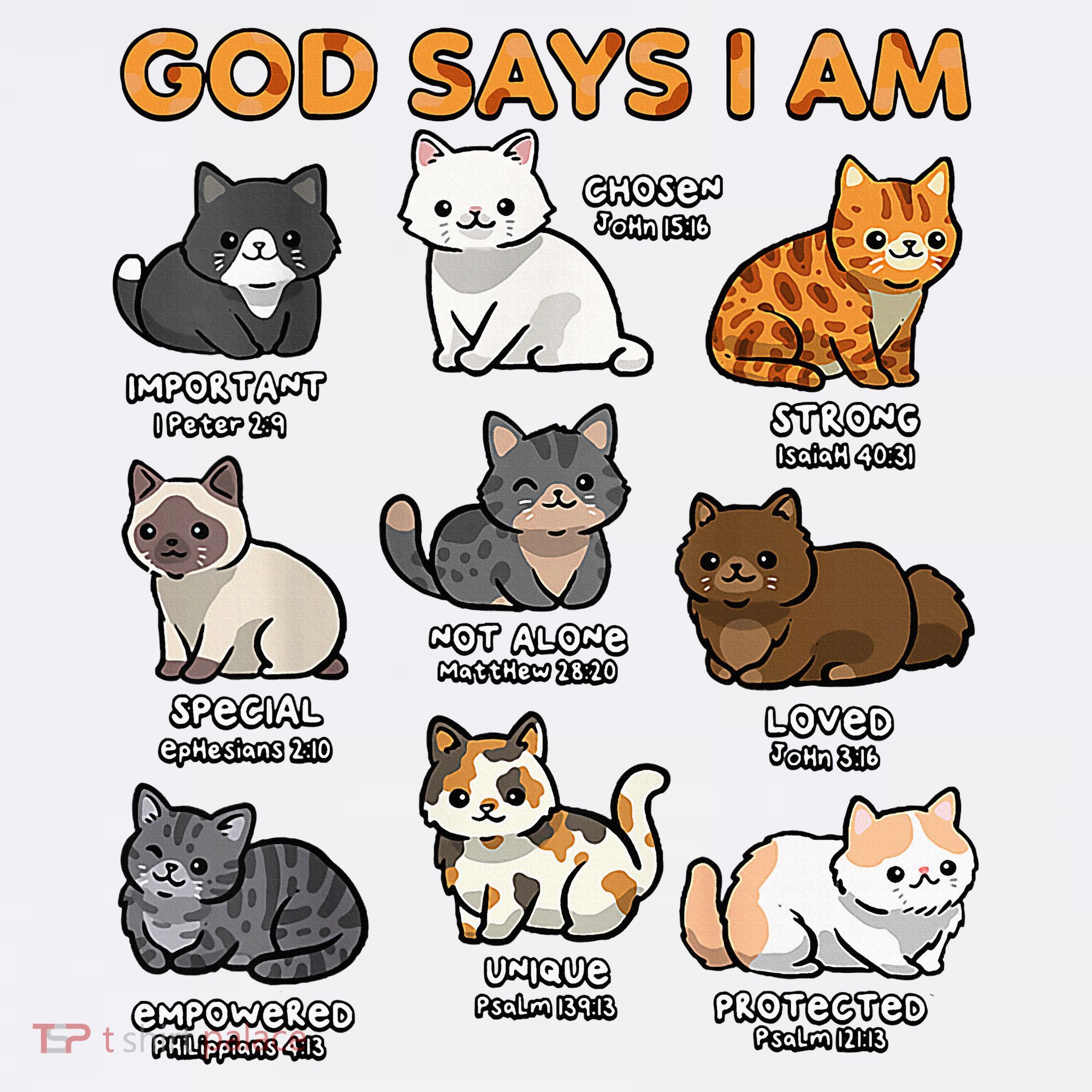 God Says I Am Cat Cute Cats Lover Bible Verse Christian Women's Tank Top