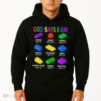 God Says I Am Building Brick Builder Block Christian Hoodie thumb 2