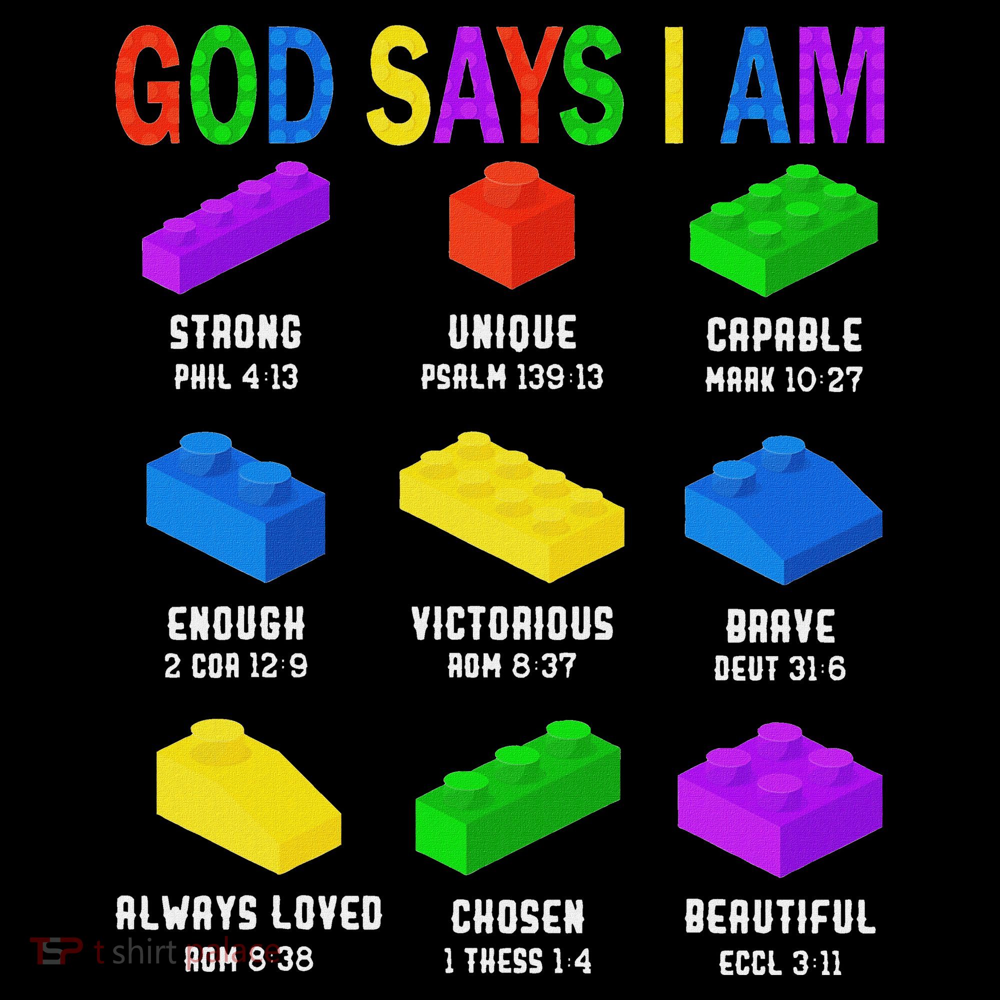 God Says I Am Building Brick Builder Block Christian Hoodie