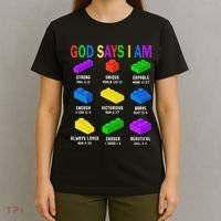 God Says I Am Building Brick Builder Block Christian T-Shirt thumb 4