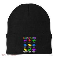 God Says I Am Building Brick Builder Block Christian Beanie thumb 0