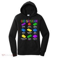 God Says I Am Building Brick Builder Block Christian Women's Hoodie thumb 0