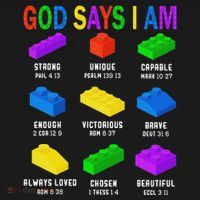 God Says I Am Building Brick Builder Block Christian Mousepad thumb 1