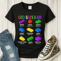 God Says I Am Building Brick Builder Block Christian Women's T-Shirt thumb 3