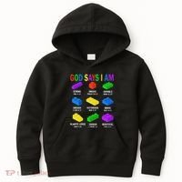 God Says I Am Building Brick Builder Block Christian Kids Hoodie thumb 0