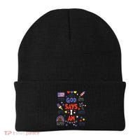 God Says I Am July 4th Christian Bible Verse Beanie thumb 0
