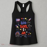 God Says I Am July 4th Christian Bible Verse Women's Tank Top thumb 3