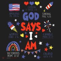 God Says I Am July 4th Christian Bible Verse Hat thumb 2