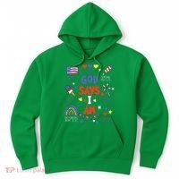 God Says I Am July 4th Christian Bible Verse Hoodie thumb 0