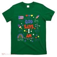 God Says I Am July 4th Christian Bible Verse T-Shirt thumb 0