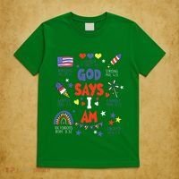 God Says I Am July 4th Christian Bible Verse T-Shirt thumb 5