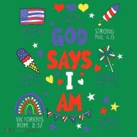 God Says I Am July 4th Christian Bible Verse Kids Sweatshirt thumb 2