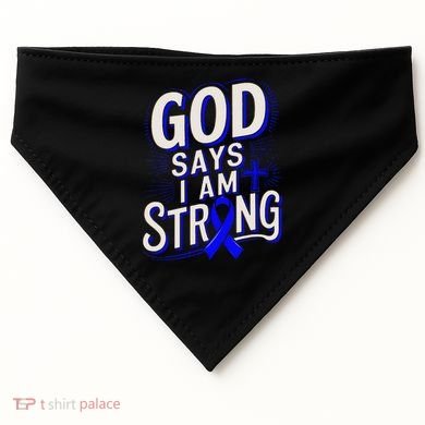 God Says IM Strong Survivor Juvenile Arthritis Awareness USA-Made Doggie Bandana