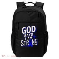 God Says IM Strong Survivor Juvenile Arthritis Awareness Backpack thumb 0