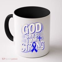 God Says IM Strong Survivor Juvenile Arthritis Awareness Coffee Mug thumb 0
