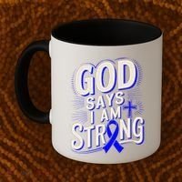 God Says IM Strong Survivor Juvenile Arthritis Awareness Coffee Mug thumb 2